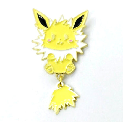 EEVEELUTION DANGLING TAIL PIN Pokemon Anime Eevee Lapel Brooch Set (You Choose)