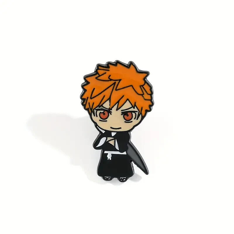 BLEACH CHARACTER PINS (5pcs) Anime Chibi Lapel Enamel Brooch Lot Set