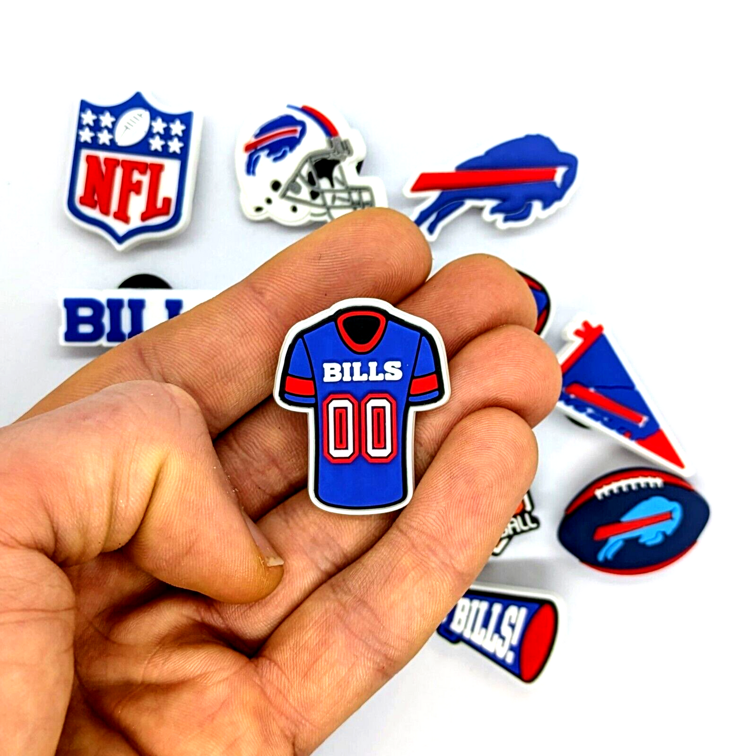 BUFFALO BILLS SHOE CHARMS (14pcs) Football Cool Gift Accessories Set Lot