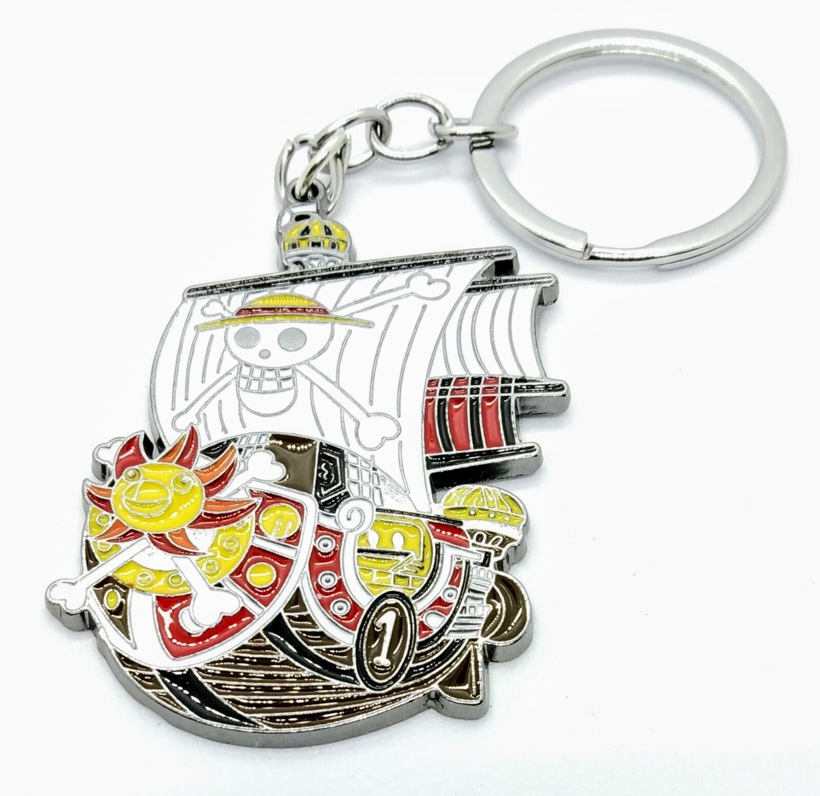 ONE PIECE THOUSAND SUNNY SHIP KEYCHAIN Luffy Pirate Ace Anime Key Chain/Keyring