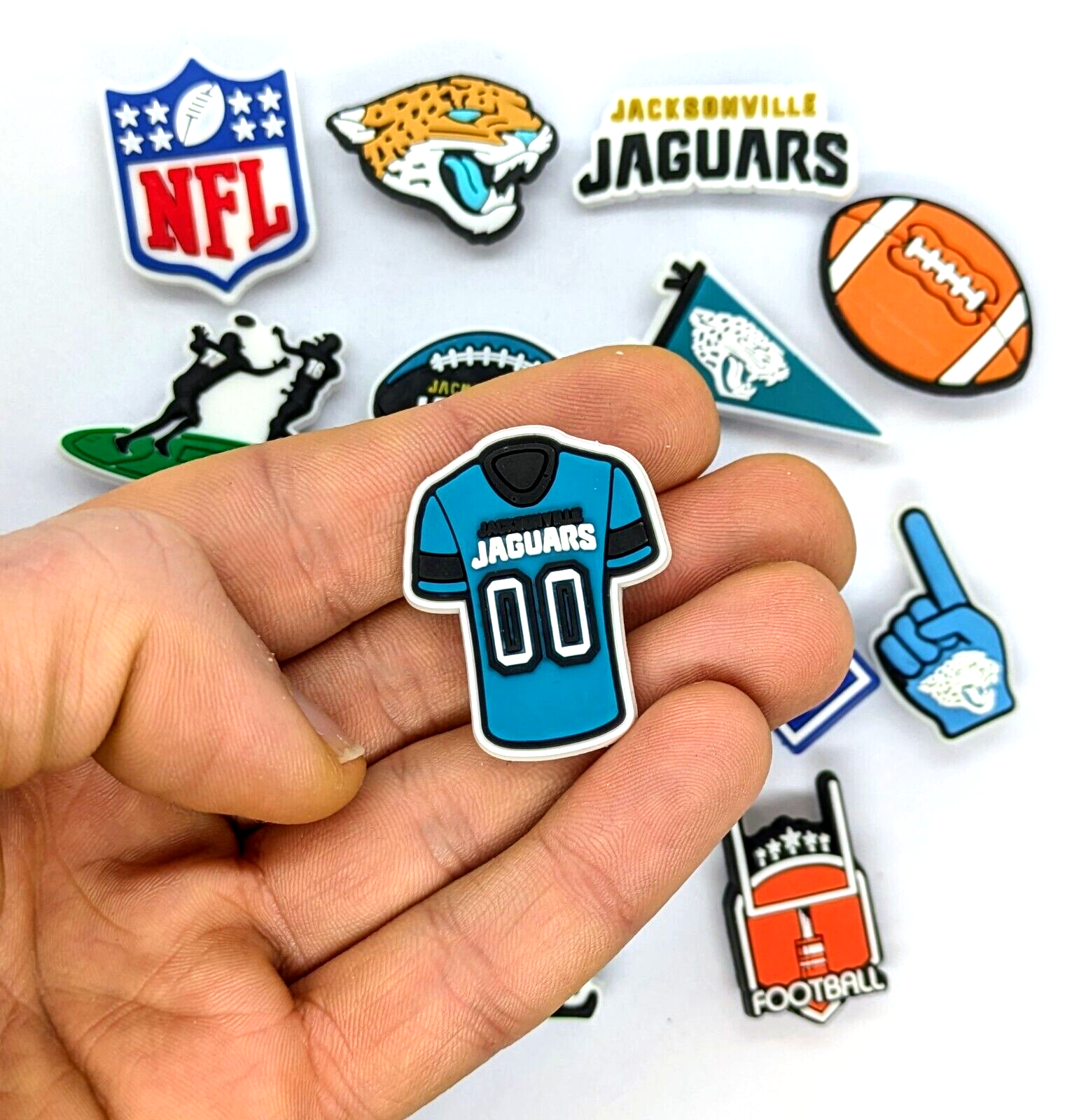 JACKSONVILLE JAGUARS SHOE CHARMS (14pcs) Football Cool Gift Accessories Set Lot