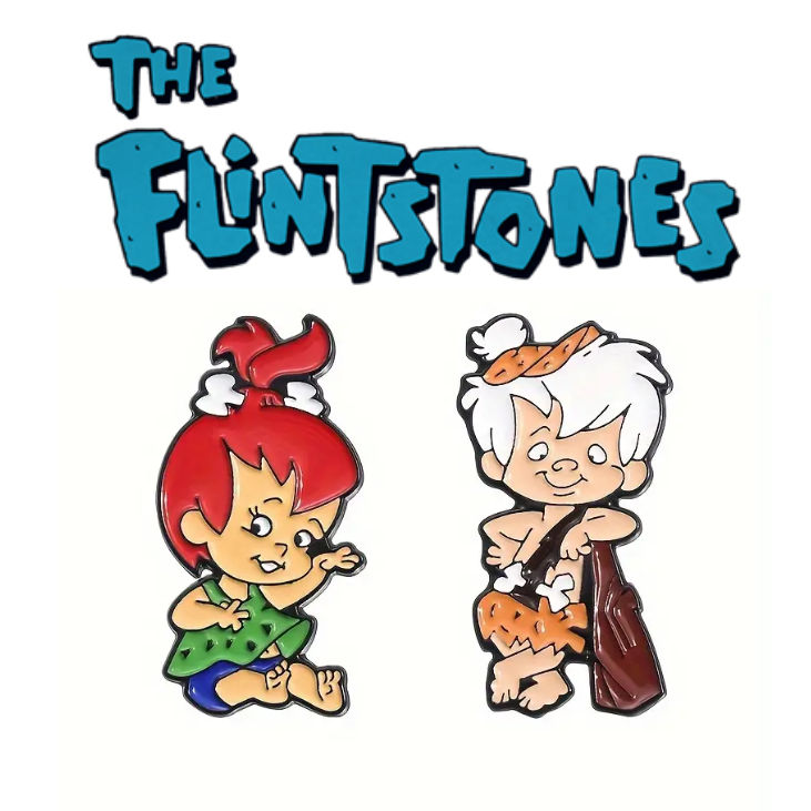 BAM & PEBBLES PINS The Flintstones Classic Cartoon Toon (You Choose or BOTH!)