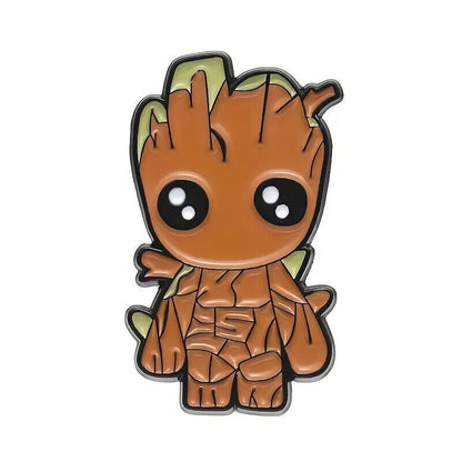 BABY GROOT PIN Guardians of the Galaxy Fun Collectable Gift Enamel Lapel Brooch