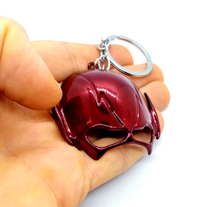 THE FLASH KEYCHAIN Red Helmet/Mask DC Comics Superhero Key Chain/Keyring