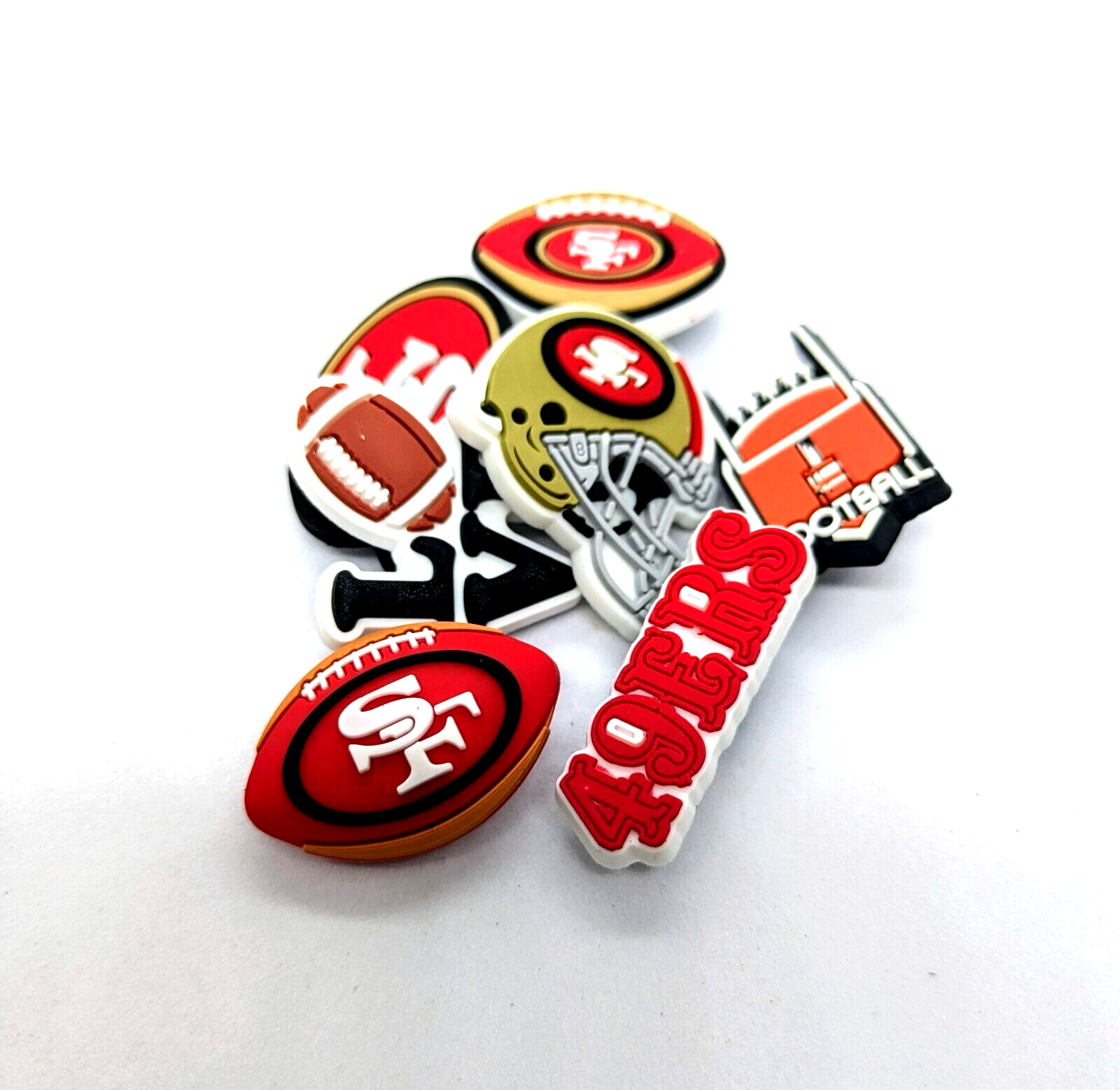 SAN FRANCISCO 49ERS SHOE CHARMS (7pcs) Football Team Cool Gift Accessories