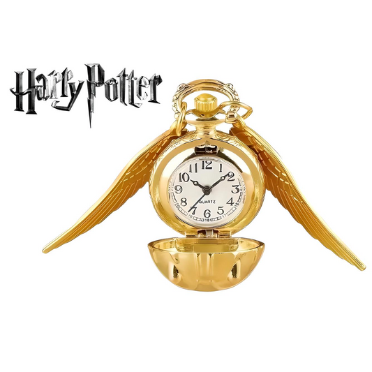 GOLDEN SNITCH POCKET WATCH Harry Potter Quidditch Round Quartz Pointer Gift