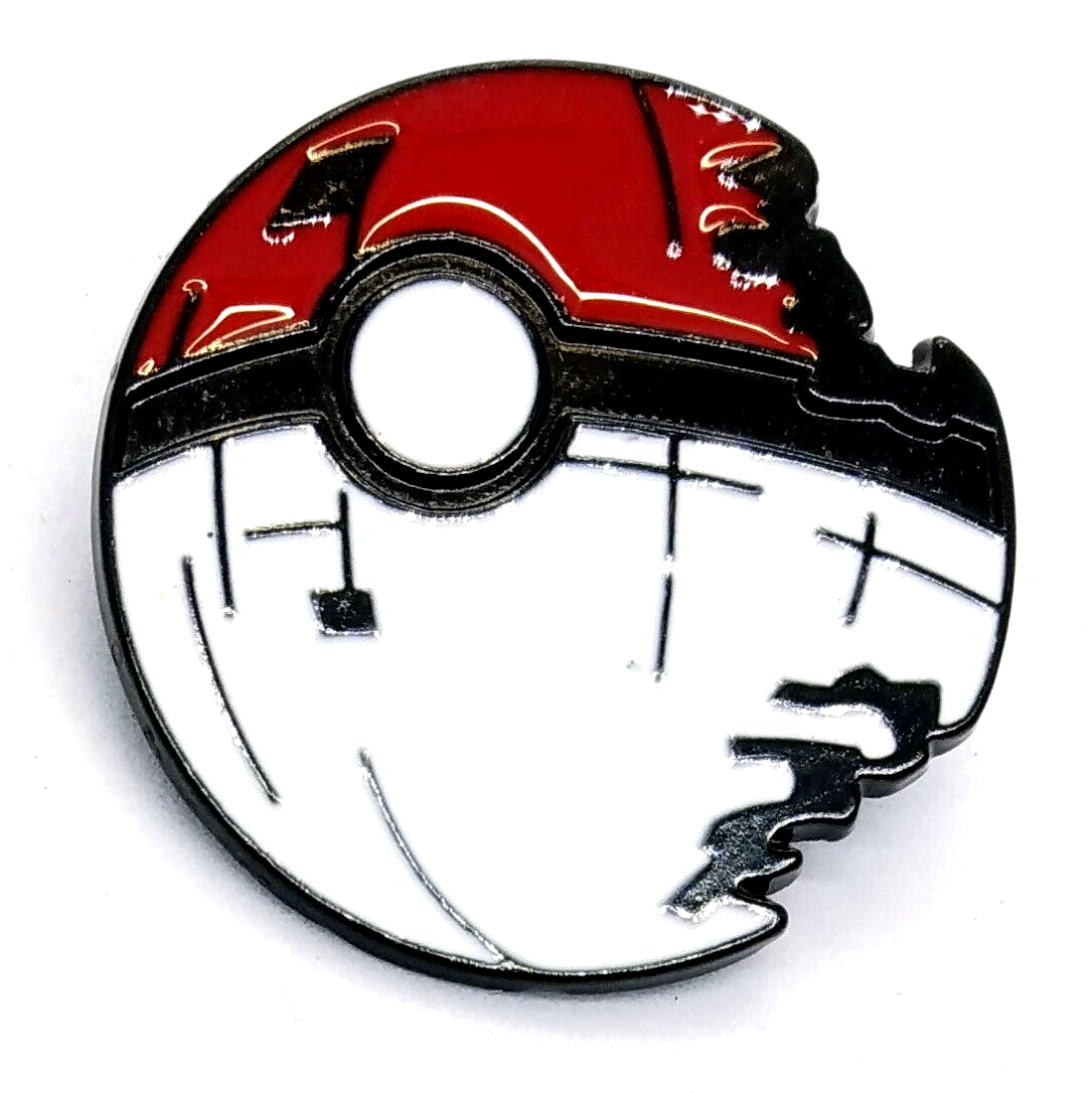 POKE-BALL DEATH STAR PIN Pokemon & Star Wars Enamel Lapel Brooch