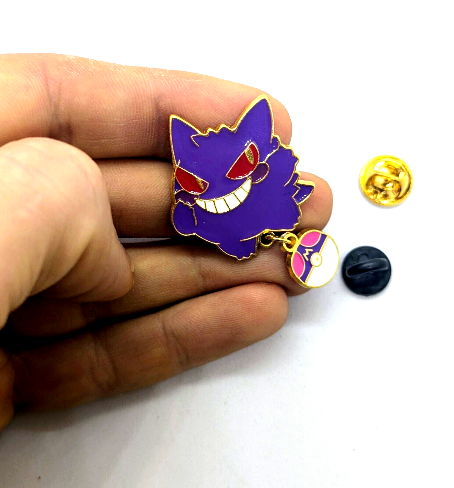 GENGAR "DANGLING BALL" PIN Pokemon #094 Ghost Enamel Lapel Brooch (Cool Gift!)