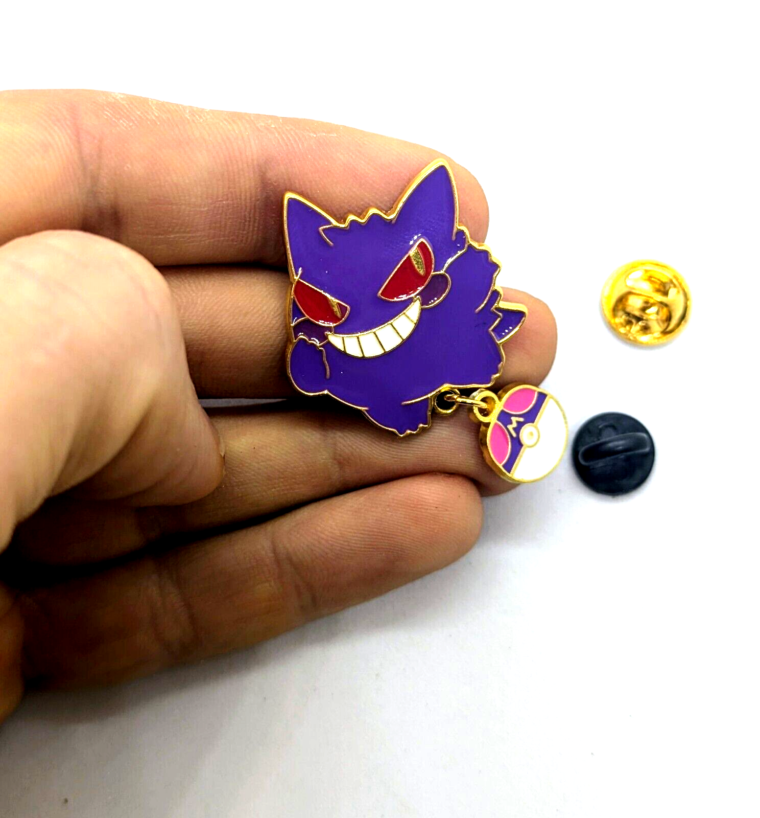 GENGAR "DANGLING BALL" PIN Pokemon #094 Ghost Enamel Lapel Brooch (Cool Gift!)