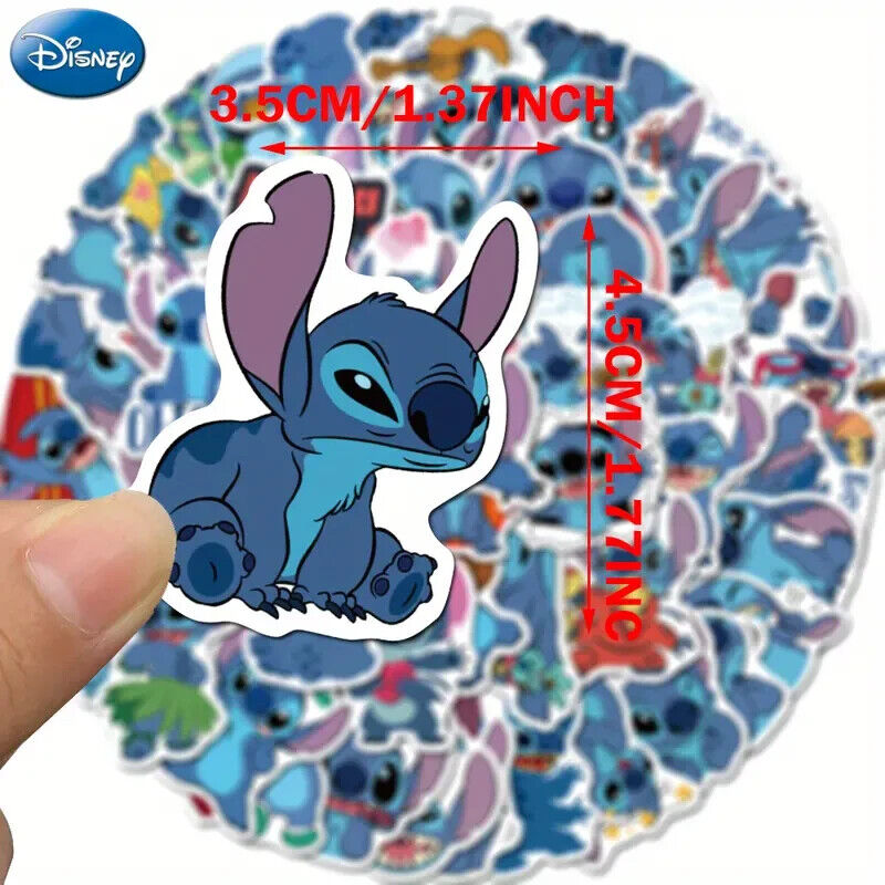 DISNEY STITCH STICKERS (50pcs) Lilo & Stitch Cartoon Licensed Die-Cut Decal