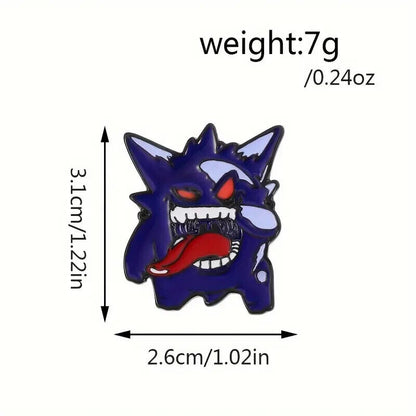 GENGAR PIN Pokemon Fun Evil Purple Ghost Tongue Cool Gift Enamel Lapel Brooch