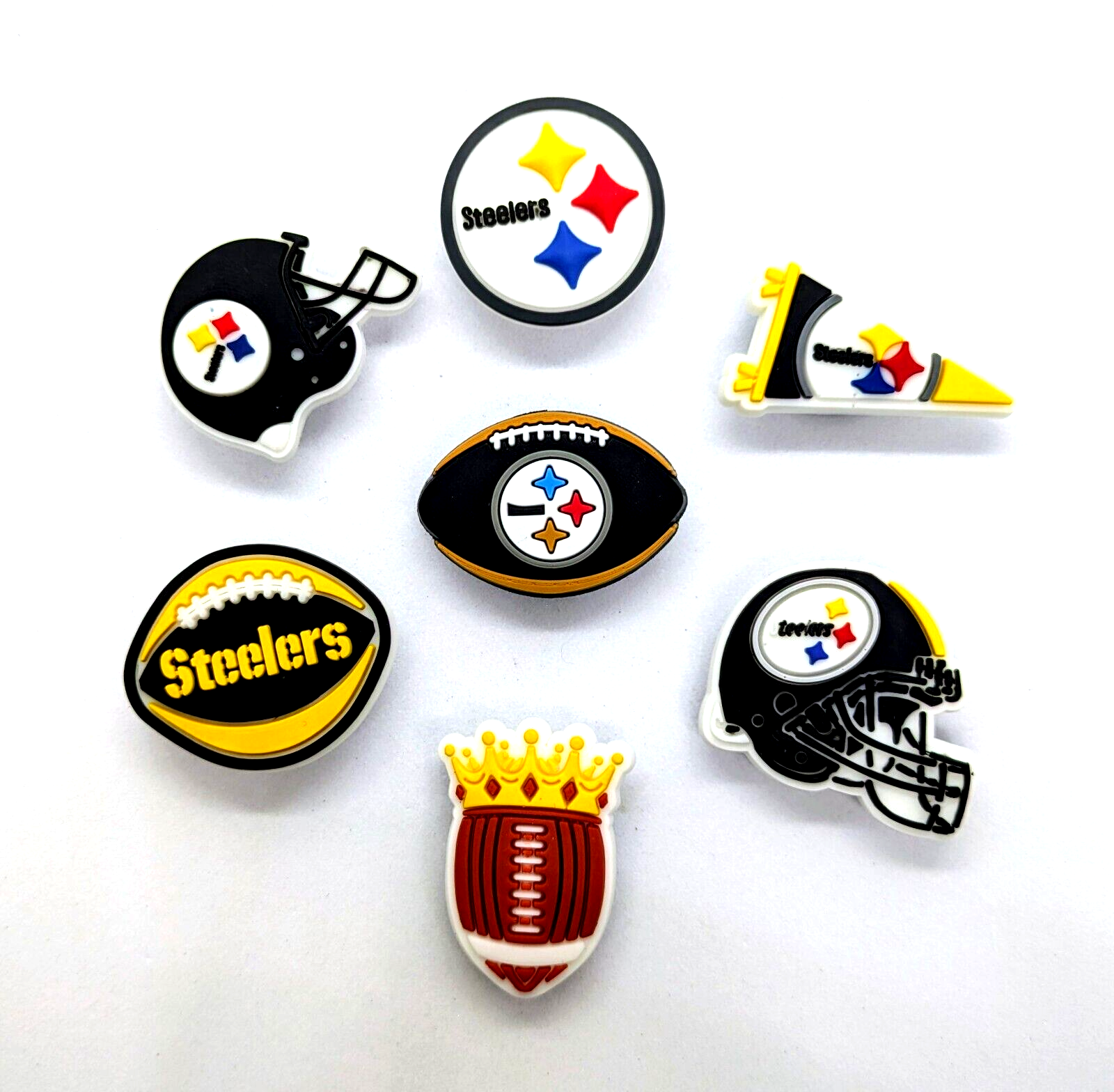 PITTSBURGH STEELERS SHOE CHARMS (7pcs) Football Cool Gift Accessories