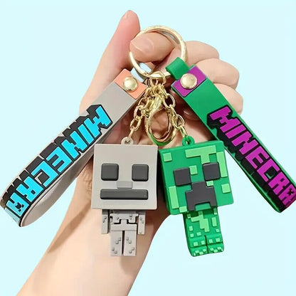 MINECRAFT SILICONE KEYCHAIN Video Game Key Chain/Keyring (Pick Your Character)