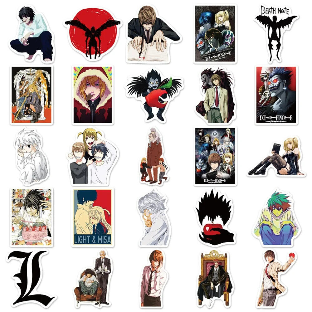 DEATH NOTE STICKERS (50pcs) Fifty Unique Die-Cut Anime/Manga Decal (Cool Gift!)