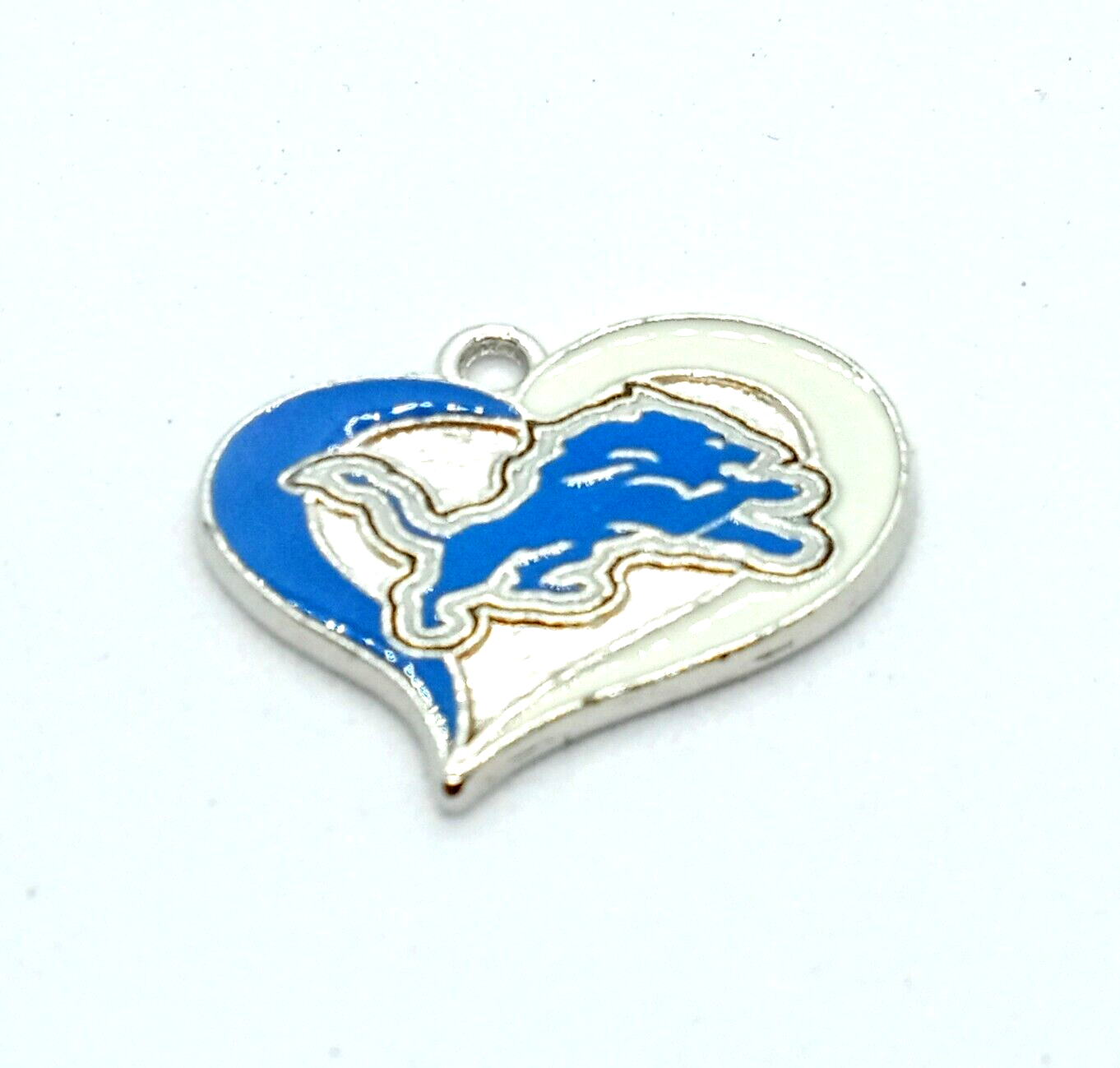 DETROIT LIONS HEART CHARM (x1) Big Discounts for Multiple Charms NFL Pendant