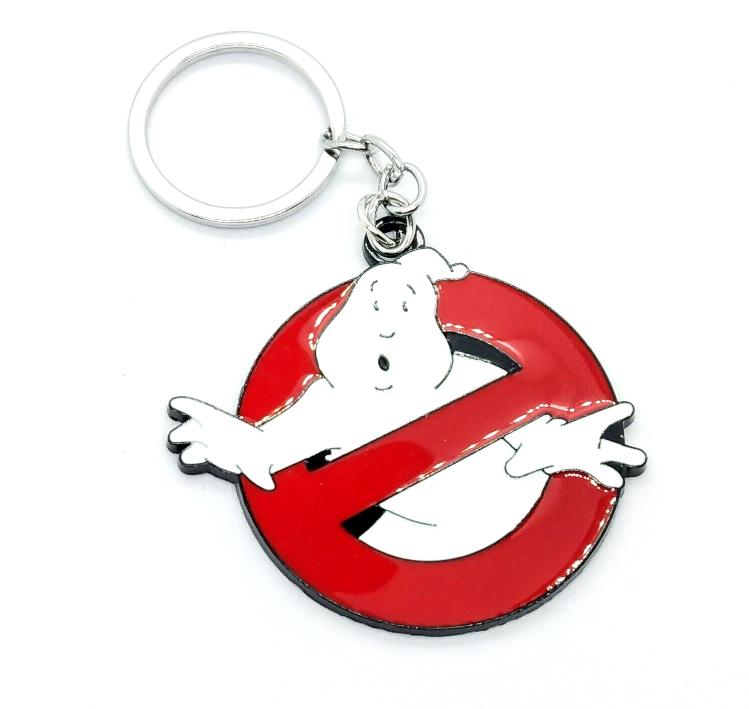 GHOSTBUSTERS KEYCHAIN Classic Movie Logo Ghost Busters Metal Key Chain/Keyring