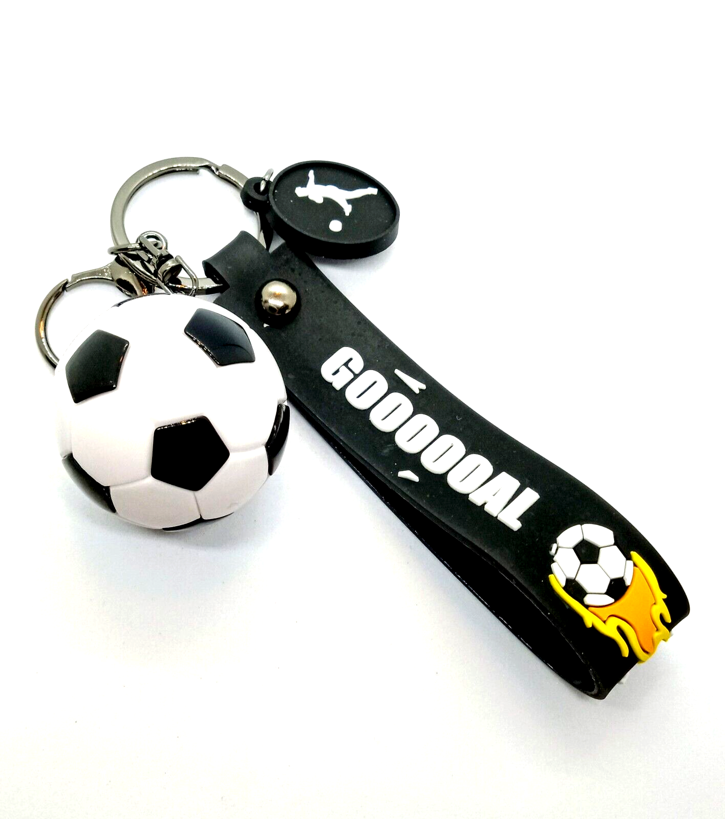 SOCCER BALL KEYCHAIN Goooooal! Silicone Key Chain/Keyring (Perfect Gift!)