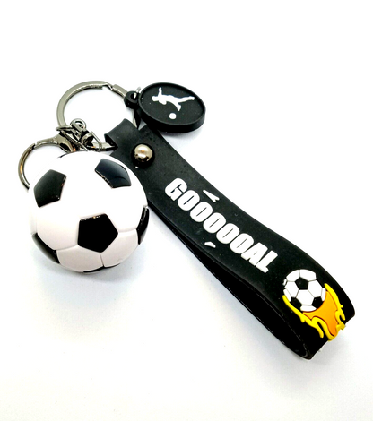 SOCCER BALL KEYCHAIN Goooooal! Silicone Key Chain/Keyring (Perfect Gift!)