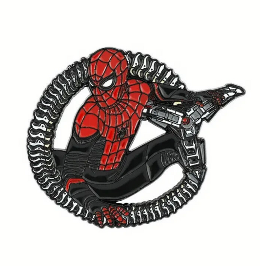 SPIDER-MAN PIN Marvel Superhero (Large w/ Dr. Octopus Arm) Enamel Lapel Brooch