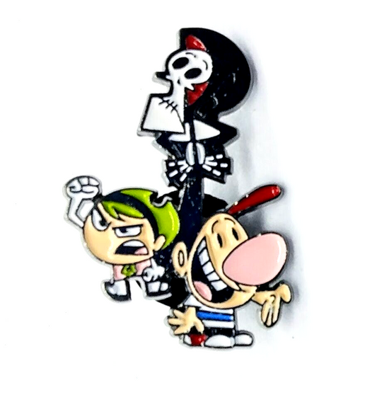 GRIM ADVENTURES OF BILLY & MANDY PIN Cartoon Toon Gift Enamel Lapel Brooch