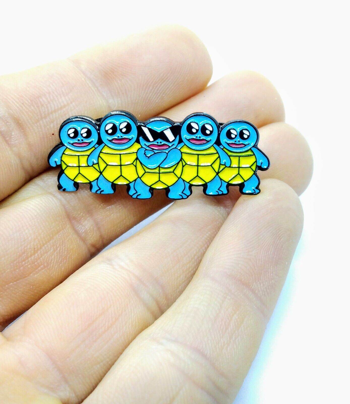 SQUIRTLE SQUAD PIN Pokemon Cool Sunglasses Gang Enamel Brooch Anime