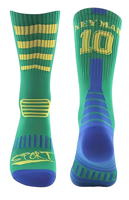 SOCCER SOCKS (Player Themed) Long Athletic Teenager/Adult Size 6-10 (You Choose)