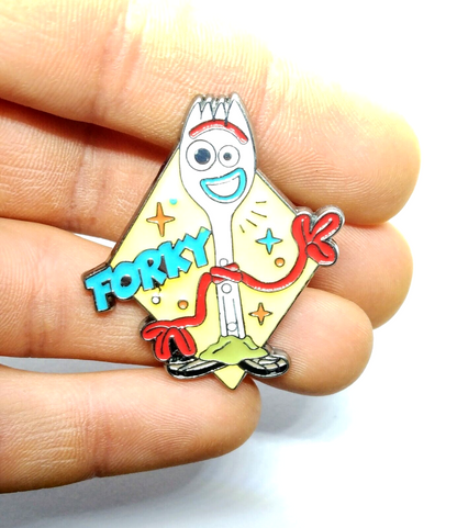 FORKY PIN Toy Story Spork Fun Toon Cartoon Gift Enamel Lapel Brooch