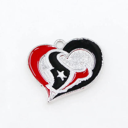 HOUSTON TEXANS HEART CHARM (x1) Big Discounts for Multiple Charms NFL Pendant