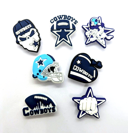 DALLAS COWBOYS SHOE CHARMS (7pcs) Football Team "Style B" Gift Accessories