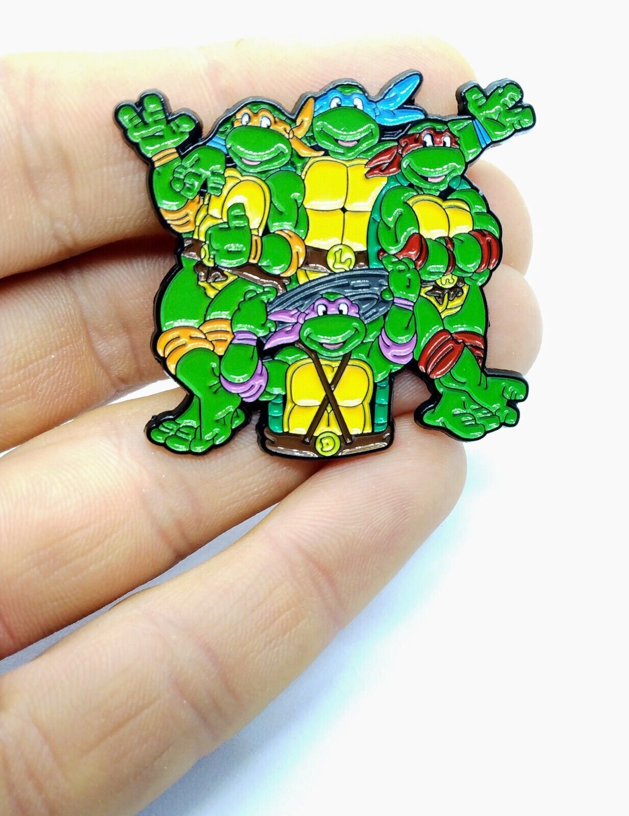 TEENAGE MUTANT NINJA TURTLES PIN 90s Toon Cartoon Lapel Enamel Brooch