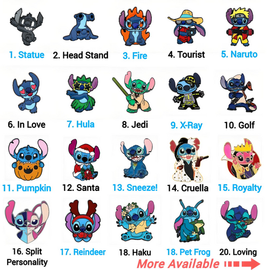 STITCH PINS: The ULTIMATE Disney Collection - Dozens of Variations - You Choose!