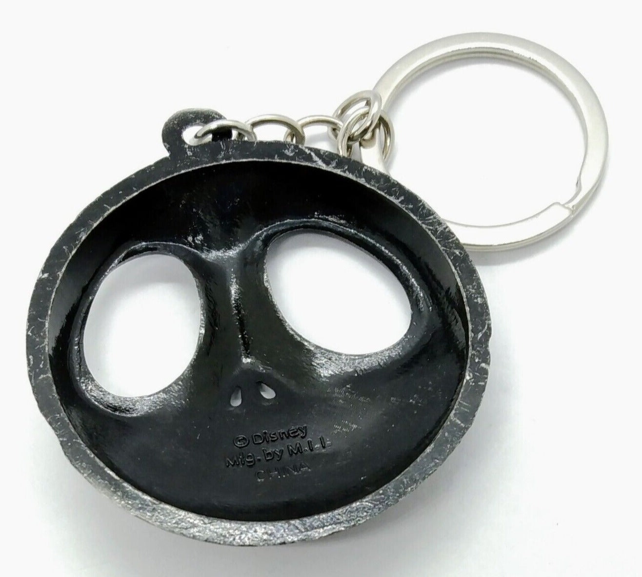 NIGHTMARE BEFORE CHRISTMAS KEYCHAIN Silver Jack Skellington Key Chain/Keyring