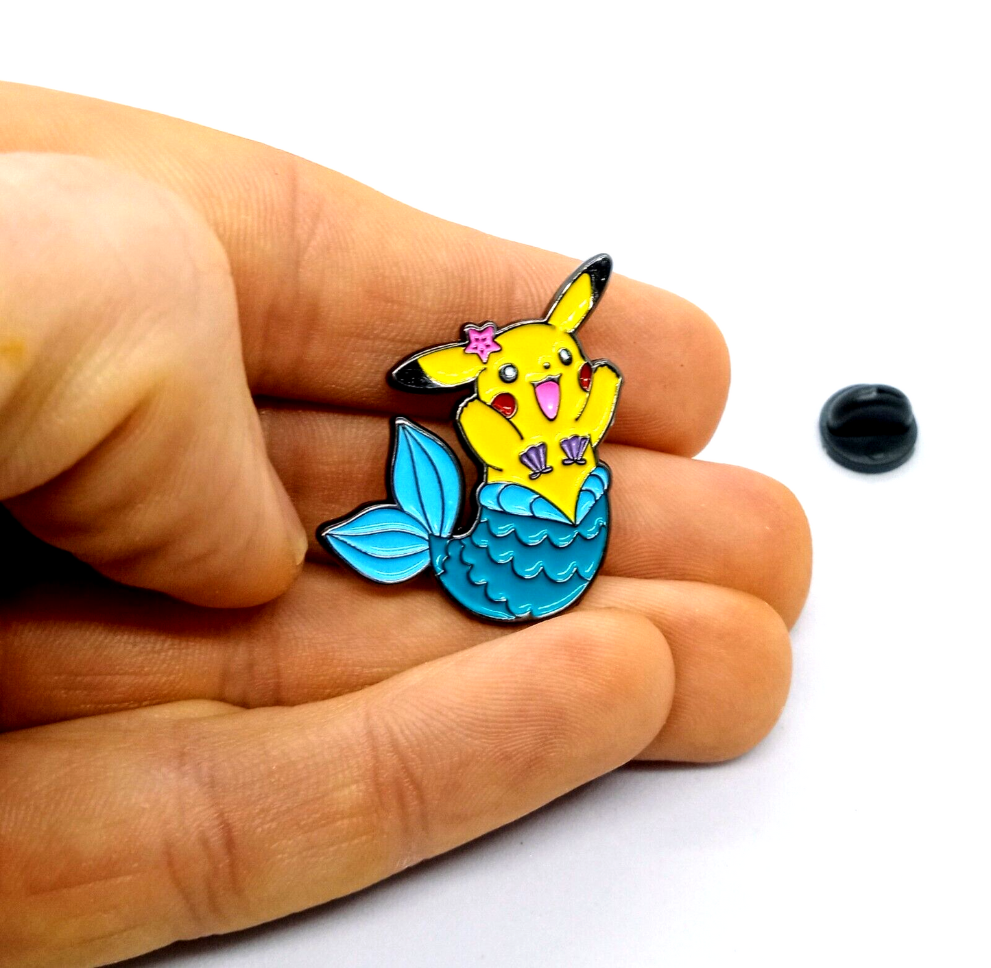 MERMAID PIKACHU PIN Pokemon Anime Enamel Lapel/Backpack/Hat Brooch (Fun Gift!)