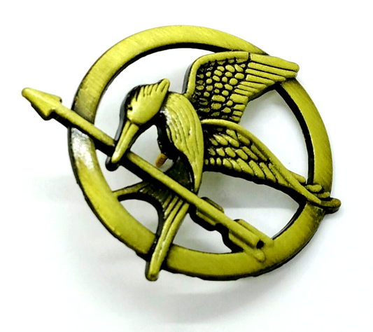 MOCKINGJAY PIN (Brass) Hunger Games Lapel Brooch Mocking Jay Badge