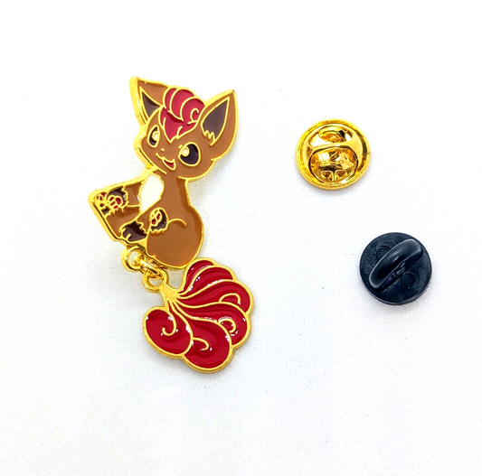 VULPIX "DANGLING TAIL" PIN Pokemon #037 Enamel Lapel Brooch (Cool Gift!)