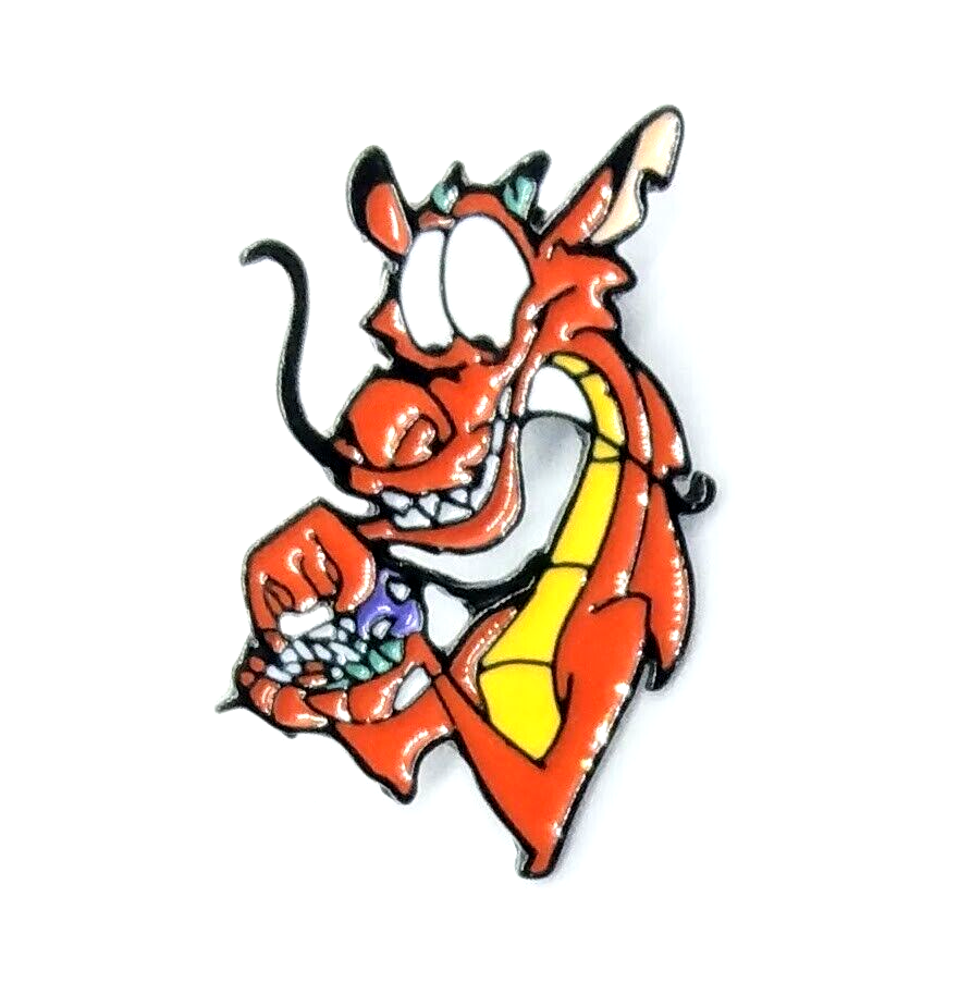 MUSHU PIN Mulan Dragon Cartoon Toon Gift Enamel Lapel Brooch