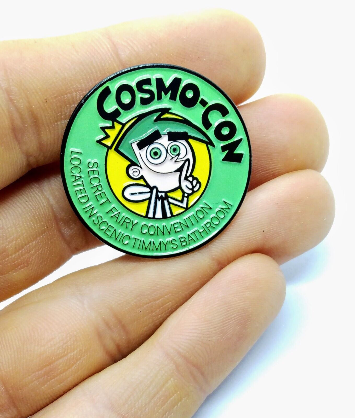 COSMO-CON PIN Retro Cartoon 90s 1990s Toon Fairly OddParents Gift Enamel Brooch