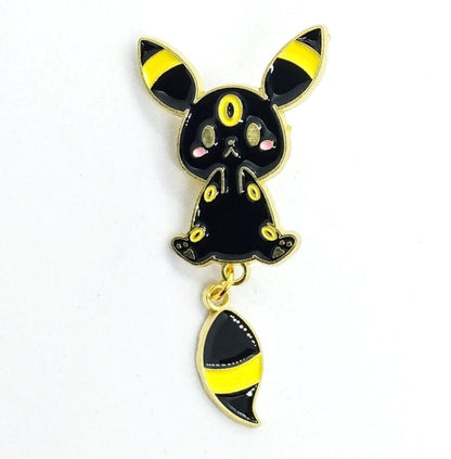 EEVEELUTION DANGLING TAIL PIN Pokemon Anime Eevee Lapel Brooch Set (You Choose)