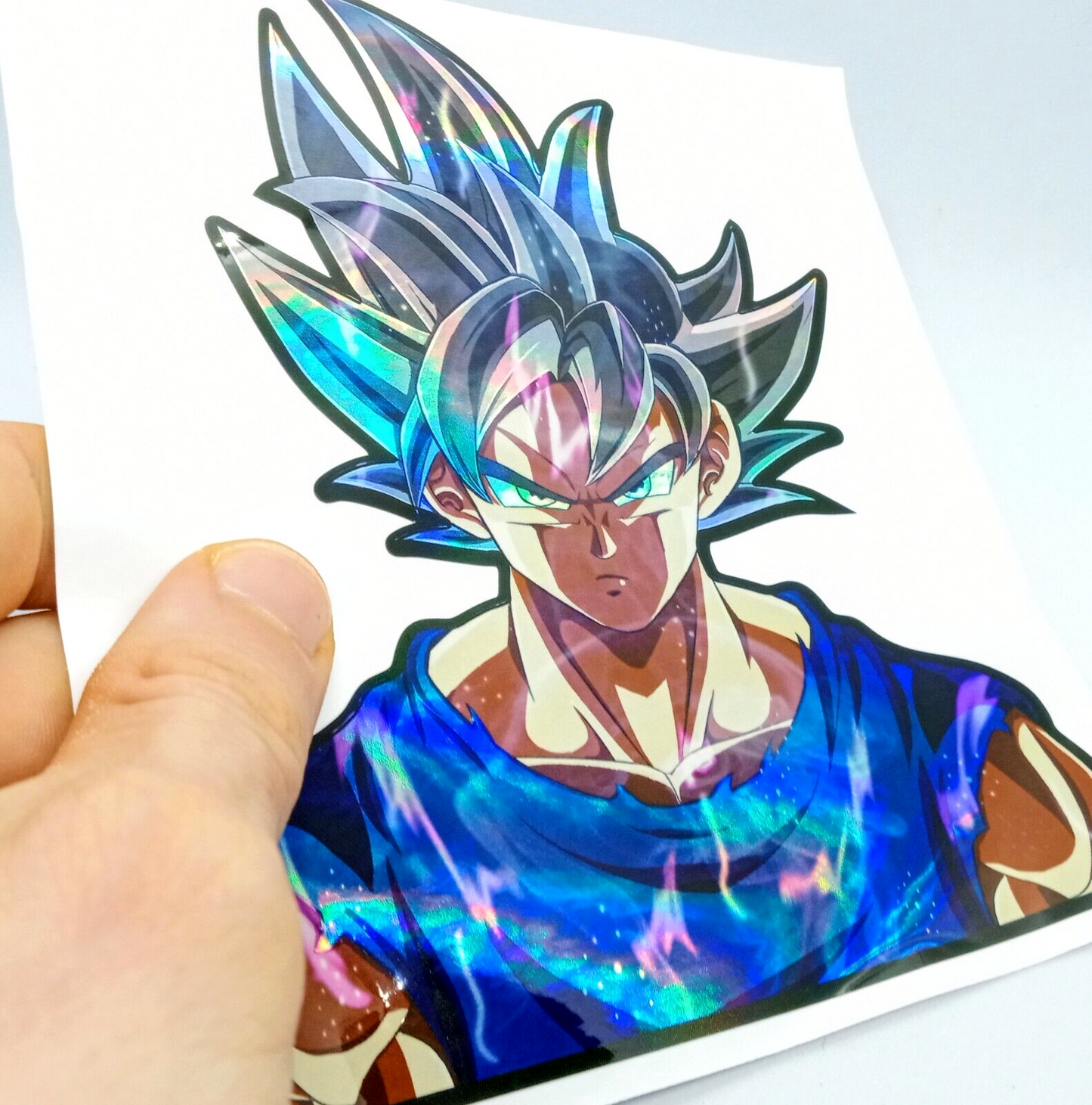 DRAGON BALL Z STICKER Son Goku Large Multi-Color Changing Die-Cut Anime 5"x5.5"