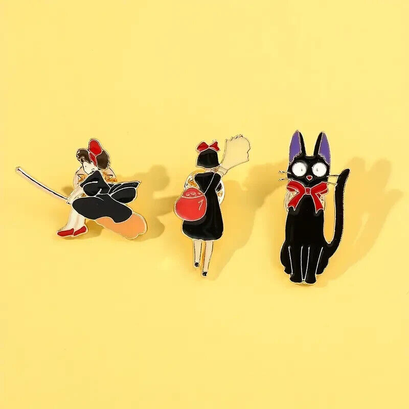 KIKI'S DELIVERY SERVICE PIN SET (3pcs) Anime Gift Enamel Lapel Brooch Lot