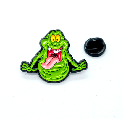 SLIMER PIN Green Ghost from Ghostbusters Enamel Lapel Brooch (Great Gift!)