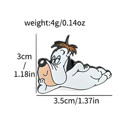 DROOPY PIN Super Sexy Dog Retro Toon MGM/Cartoon Network Gift Enamel Brooch