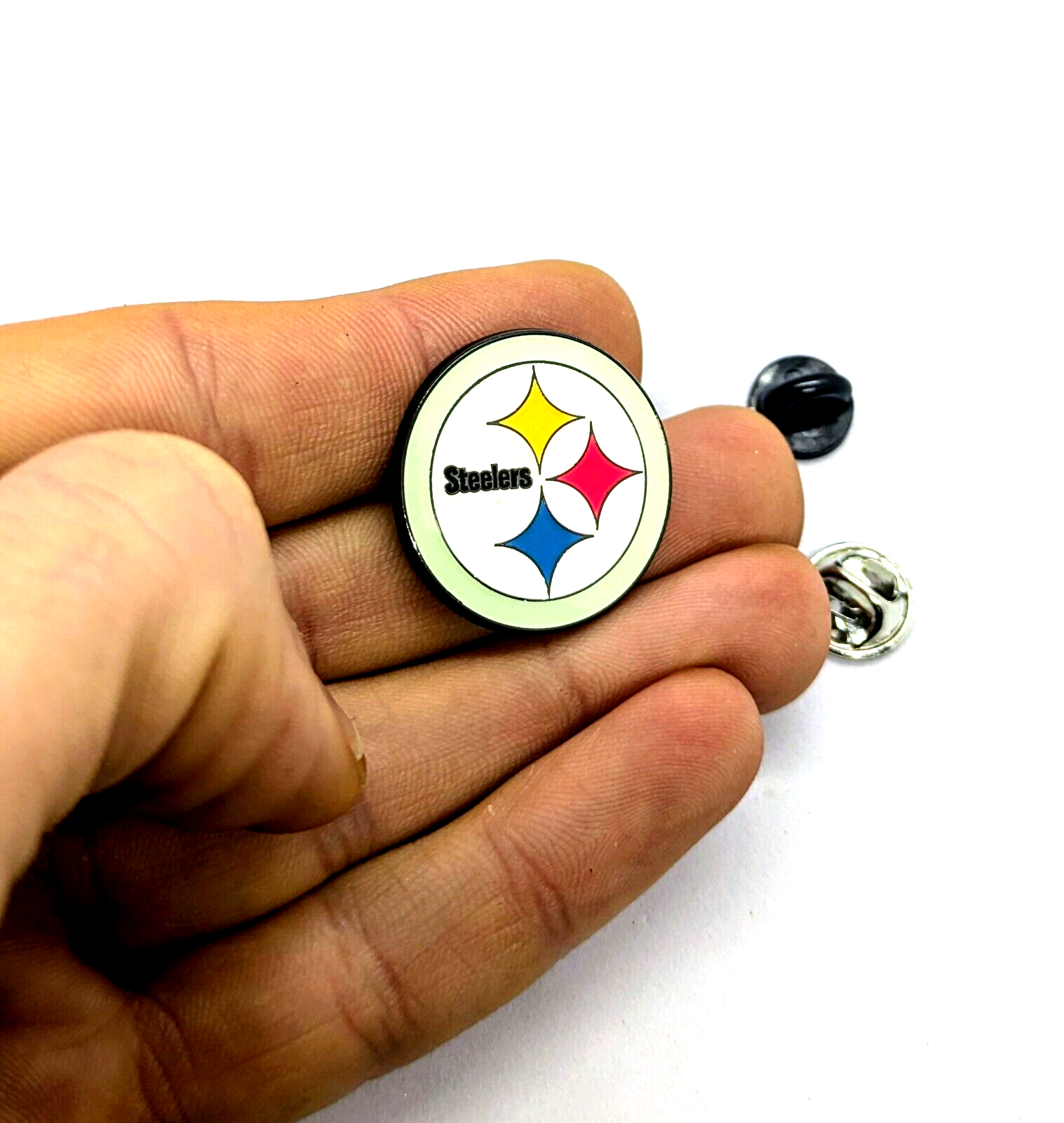 PITTSBURGH STEELERS PIN Football NFL Team Black Backed Gift Enamel Lapel Brooch