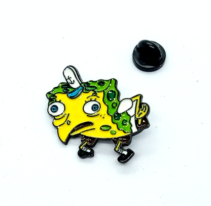 SPONGEBOB SQUAREPANTS PIN Humorous Back Pain Nickelodeon Gift Cartoon Brooch