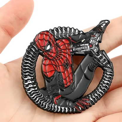 SPIDER-MAN PIN Marvel Superhero (Large w/ Dr. Octopus Arm) Enamel Lapel Brooch