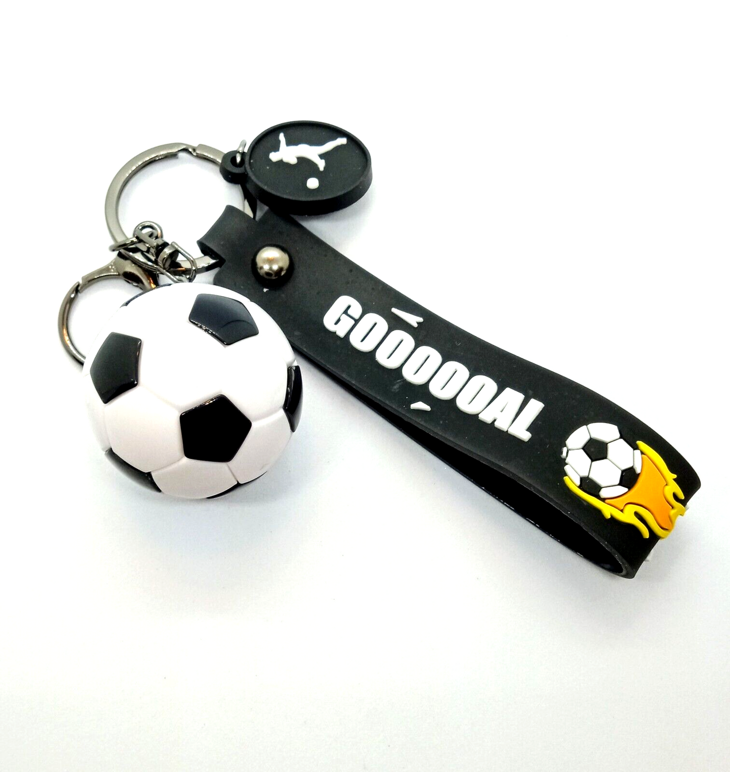 SOCCER BALL KEYCHAIN Goooooal! Silicone Key Chain/Keyring (Perfect Gift!)