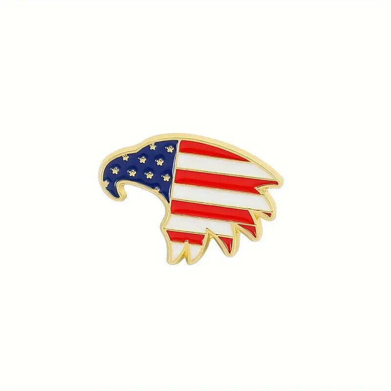 PATRIOTIC PINS American Flag USA Independence July 4th Lapel Brooch (You Choose)