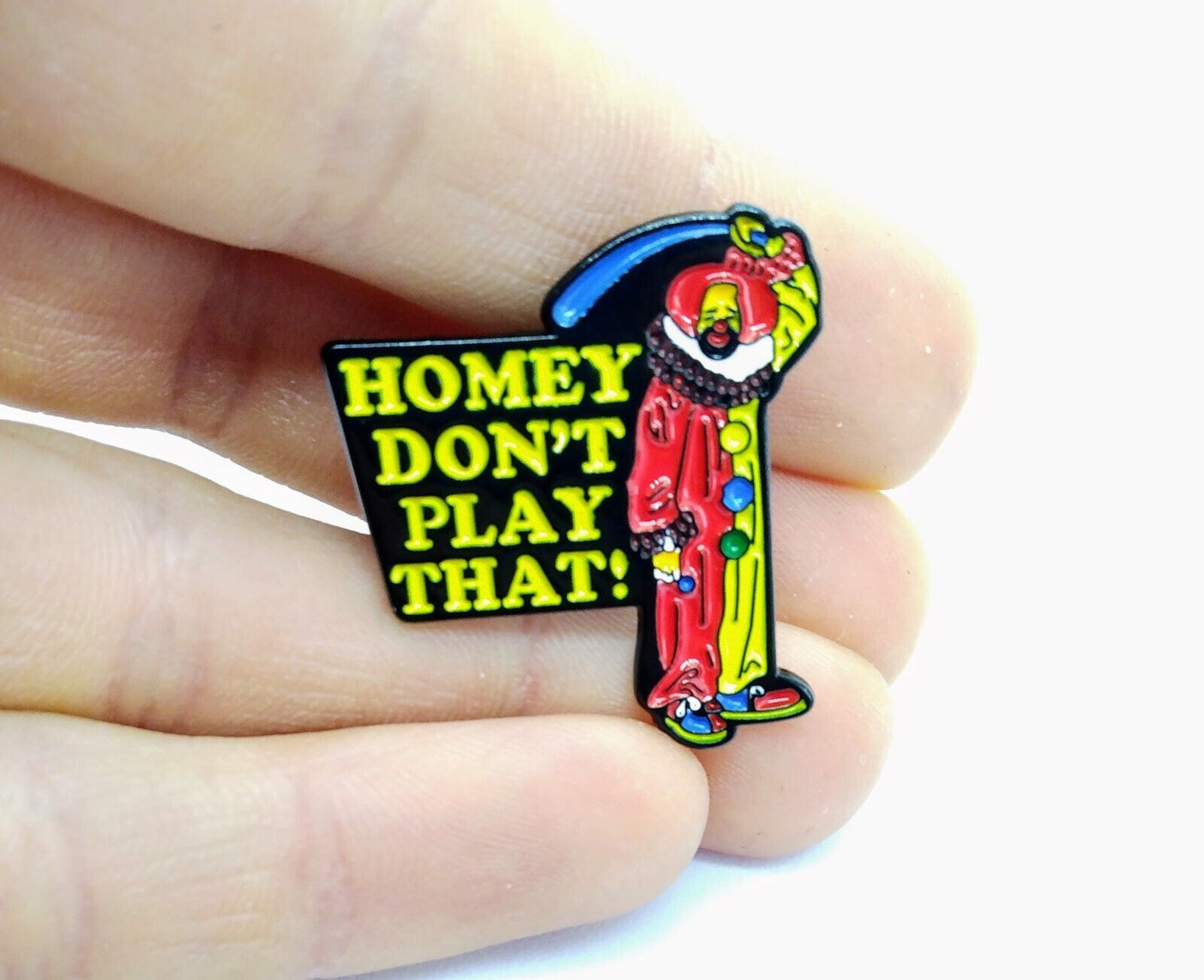 PENNYWISE PIN It Clown "Homie Don't Play That" Stephen King Enamel Lapel Brooch