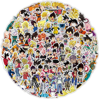 DRAGON BALL Z STICKERS (100pcs) Unique Die-Cut Glossy Vinyl Anime Decal (~2.5")