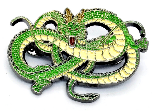 SHENRON PIN Dragon Ball Z Green Eternal Dragon Anime Enamel Lapel Brooch